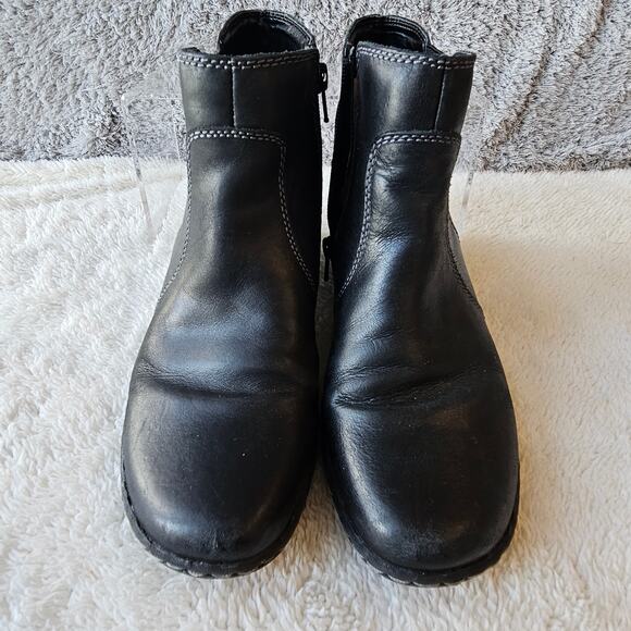 Naturalizer Women's Rylen Leather Side Zip Ankle Booties Size 7N‎ Black Comfort - Picture 3 of 8